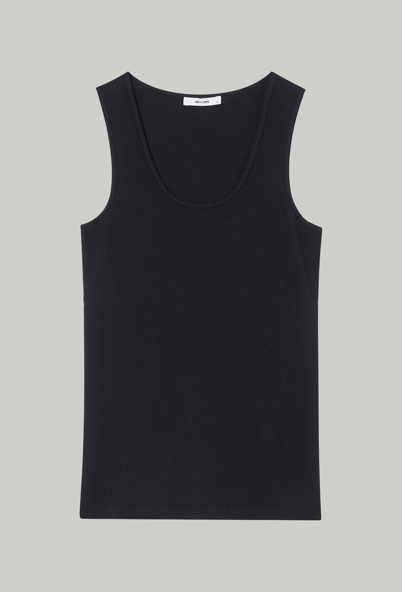 Jac+Jack SONG COTTON TANK in Black